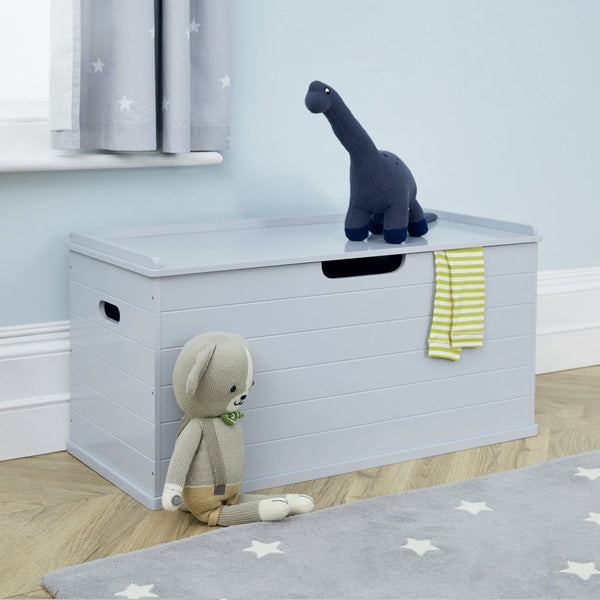 Large Wooden Toy Box Seat, White - Great Little Trading Co.